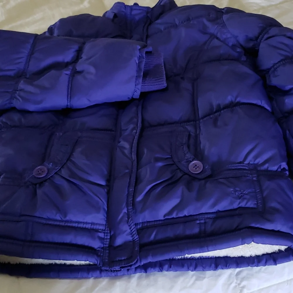 Damaged in‎ flood Justice puff jacket size 12 purple